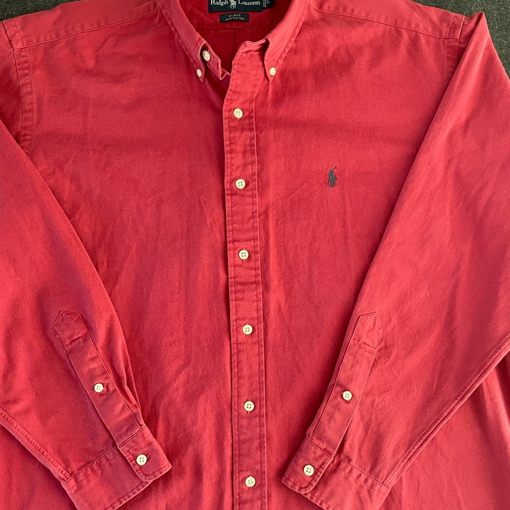 Ralph Lauren Red Casual Button Down Shirt